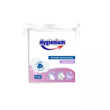 Demachiant - Dischete demachiante Hygienium, 40 bucati