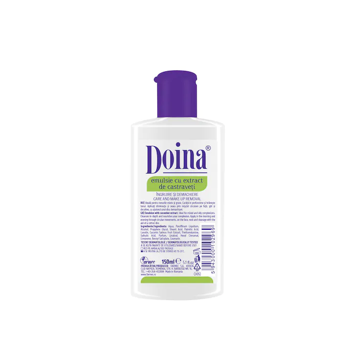 Demachiant - Emulsie cu extract de castraveti Doina, 150ml