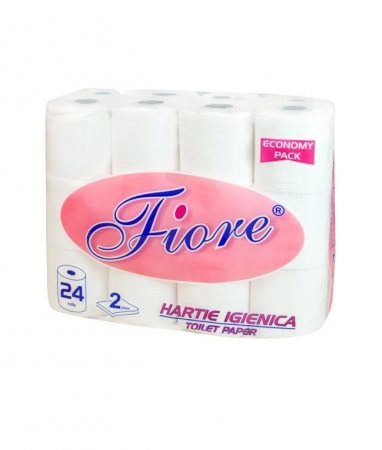 Baie & Toaleta - Hartie igienica Fiore, 2 straturi, 24 role