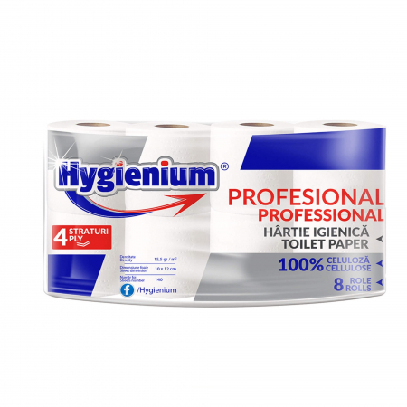Baie & Toaleta - Hartie igienica Hygienium, 4 straturi, 8 role