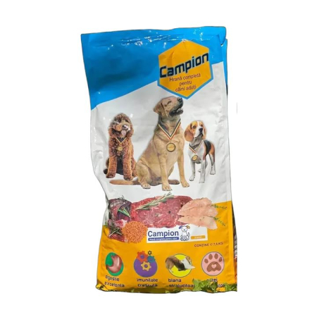 Petshop - Hrana completa pentru caini adulti Campion, 7.5kg