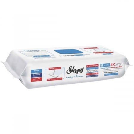 Accesorii Bucatarie - Lavete umede pentru curatare pardoseli Sleepy Easy Clean Bleach Additive, 50 bucati