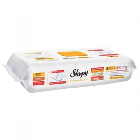 Accesorii Bucatarie - Lavete umede pentru curatare pardoseli Sleepy Easy Clean Herbal Soap, 50 bucati