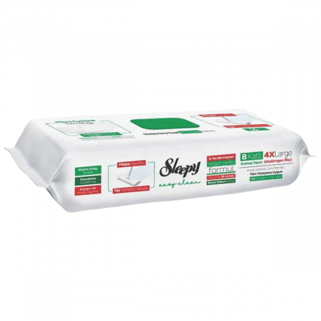 Baie & Toaleta - Lavete umede pentru curatare pardoseli Sleepy Easy Clean White Soap, 50 bucati