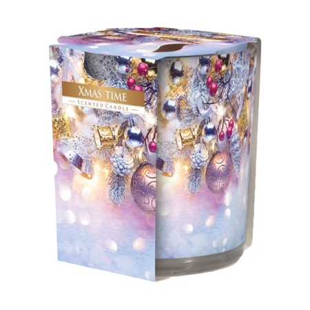 Lumanari & Candele - Lumanare parfumata in pahar imprimat Decor Craciun