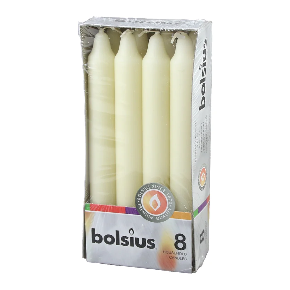 Lumanari & Candele - Lumanari conice festive Ivory, 8 bucati