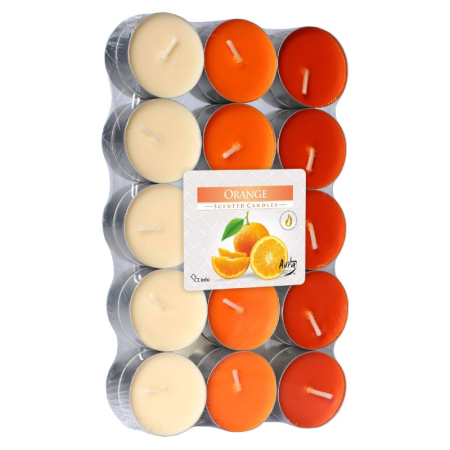 Lumanari & Candele - Lumanari parfumate pastila Portocala, 30 bucati