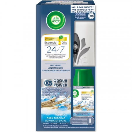 Odorizant Camera - Odorizant de camera Air Wick Freshmatic + Rezerva Oaza Turcoaz, 250ml