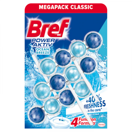 Baie & Toaleta - Odorizant toaleta Bref Power Aktiv Ocean, 3X50g