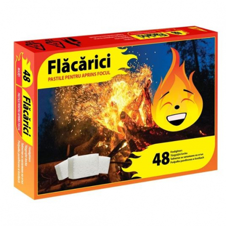 Accesorii Bucatarie - Pastile pentru aprins focul Flamex Flacarici, 48 bucati