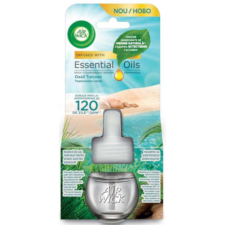 Odorizant Camera - Rezerva odorizant de camera electric Air Wick Turquoise Oasis, 19ml