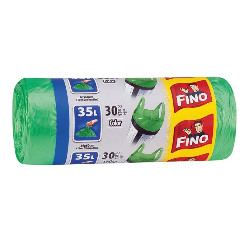 Accesorii Bucatarie - Saci menajeri colorati Fino, 35L, 30 bucati