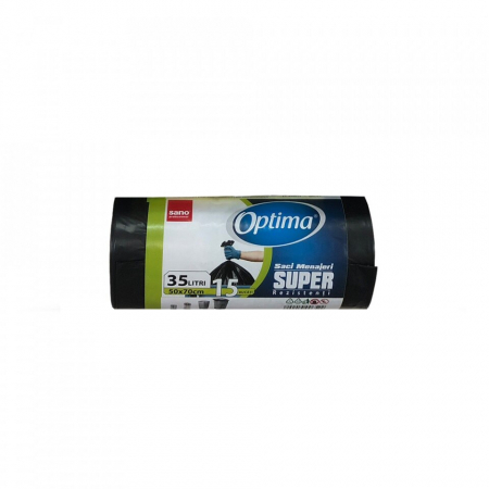 Accesorii Bucatarie - Saci menajeri Sano Optima Super Negri, 35L, 15 bucati