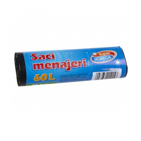 Accesorii Bucatarie - Saci menajeri Super Horeca, 60L, 20 bucati