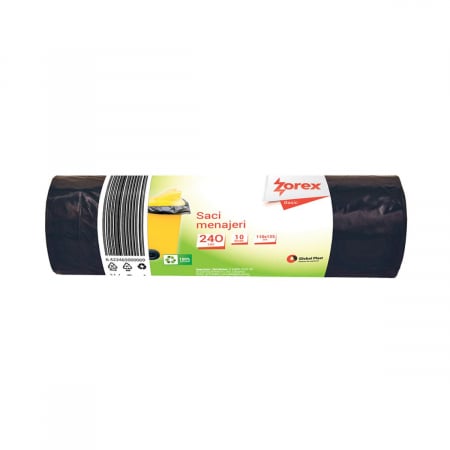 Curatare Bucatarie - Saci menajeri Zorex, 240L, 10 bucati