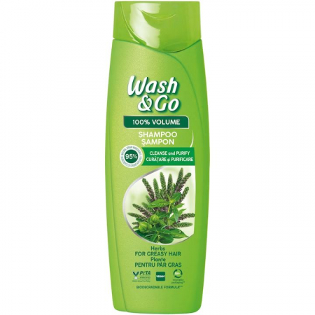 Sampon Par - Sampon pentru par Wash & Go Ierburi, 360ml