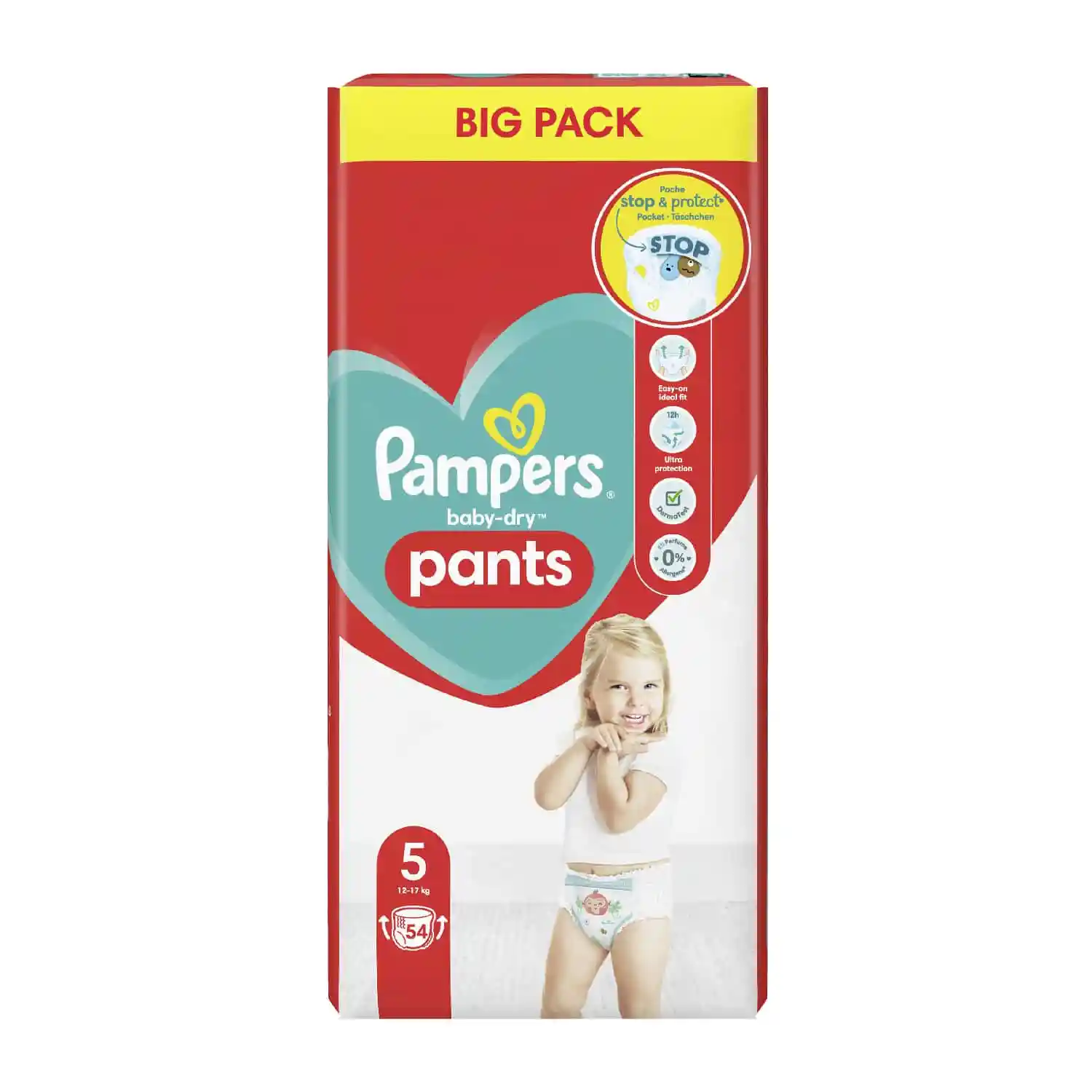 Ingrijire Copii & Bebelusi - Scutece chilotel Pampers Pants Bebelusi Baby Dry Marimea 5, 12-17 Kg, 54 bucati