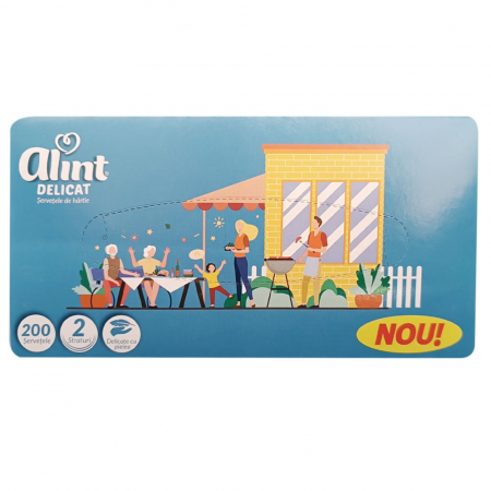 Produse Curatenie - Servetele faciale Alint Delicat, 2 straturi, 200 bucati