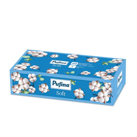 Ingrijire Personala - Servetele faciale Pufina Soft, 2 straturi, 100 bucati