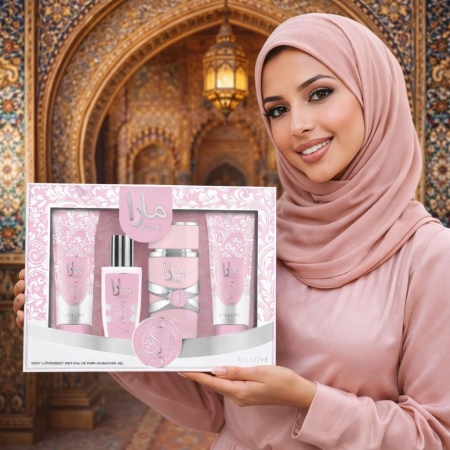 Set Cadou - Set cadou Crimson Bloom: Lotiune de corp + Spray de corp + Apa de parfum + Gel de dus