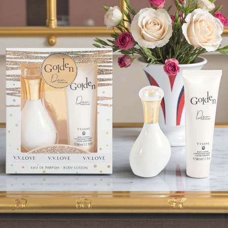 Set Cadou - Set cadou Golden Dew: apa de  parfum si lotiune de corp 50ml
