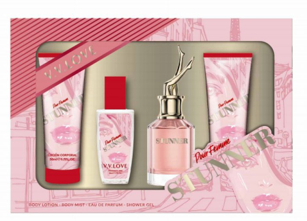 Set cadou Stunner Pour Femme: Lotiune de corp + Spray de corp + Apa de parfum + Gel de dus [1]