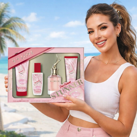 Set Cadou - Set cadou Stunner Pour Femme: Lotiune de corp + Spray de corp + Apa de parfum + Gel de dus