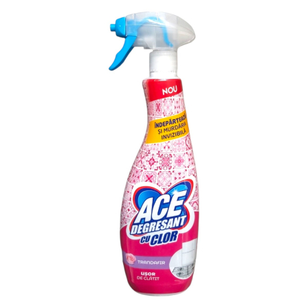 Degresant - Spray degresant pentru bucatarie cu clor Ace Trandafir, 650ml