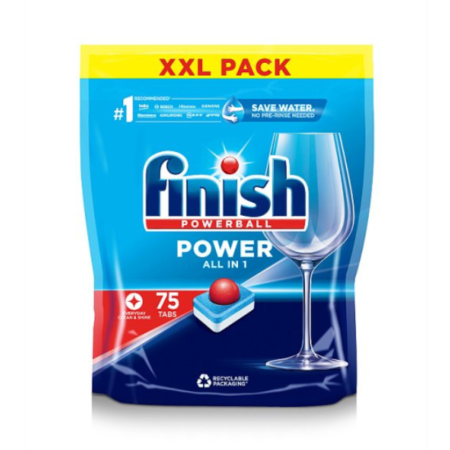 Produse Curatenie - Tablete pentru masina de spalat vase Finish PowerBall All in One, 75 bucati