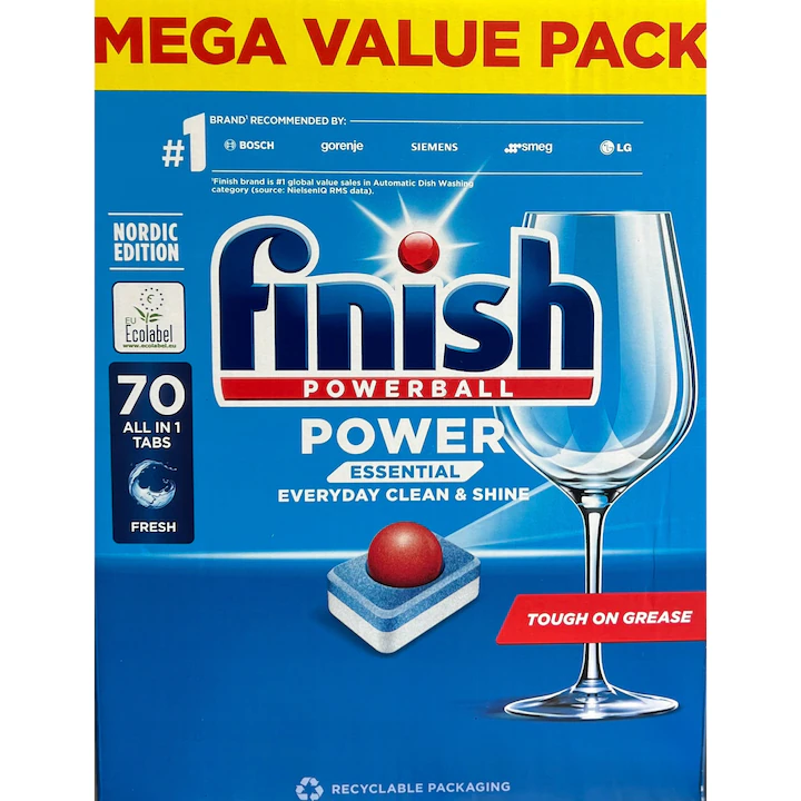 Bucatarie - Tablete pentru masina de spalat vase Finish PowerBall Essential, 70 bucati