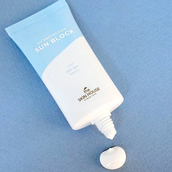 Crema pentru protectie solara fata waterproof The Skin House UV Sun Block SPF 50+ Aloe Vera 50ml [2]