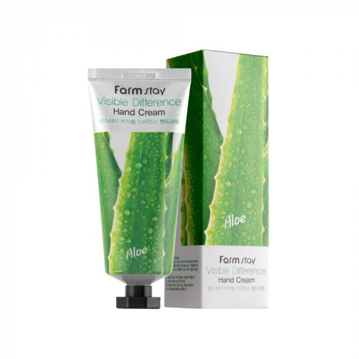 Crema de maini hidratanta Farmstay Visibile Difference Hand Cream Aloe 100gr [2]