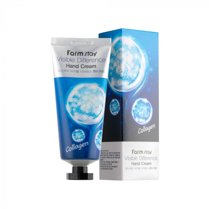 Crema de maini hidratanta Farmstay Visibile Difference Hand Cream Collagen 100gr [2]