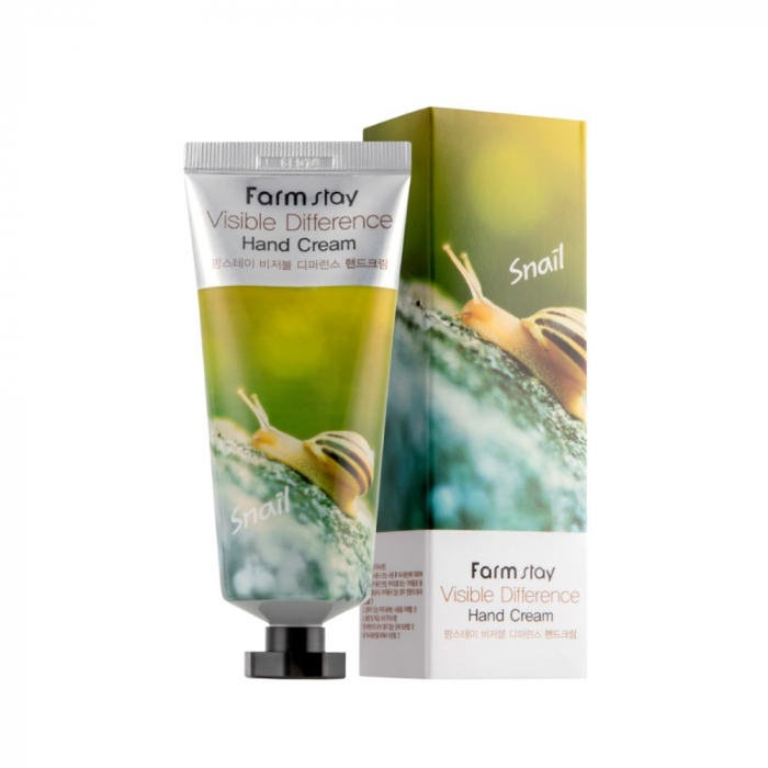 Crema de maini hidratanta Farmstay Visibile Difference Hand Cream Snail 100gr [2]