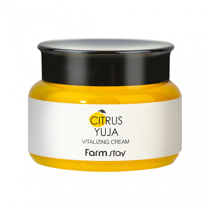 Set revitalizant in 3 pasi Farmstay Citrus Yuja Vitalizing Toner, Crema pentru fata si Ser de Fata Cadou [7]