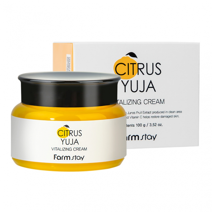 Crema pentru fata revitalizanta cu efect antirid si luminozitate Farmstay Citrus Yuja Vitalizing 100g [2]