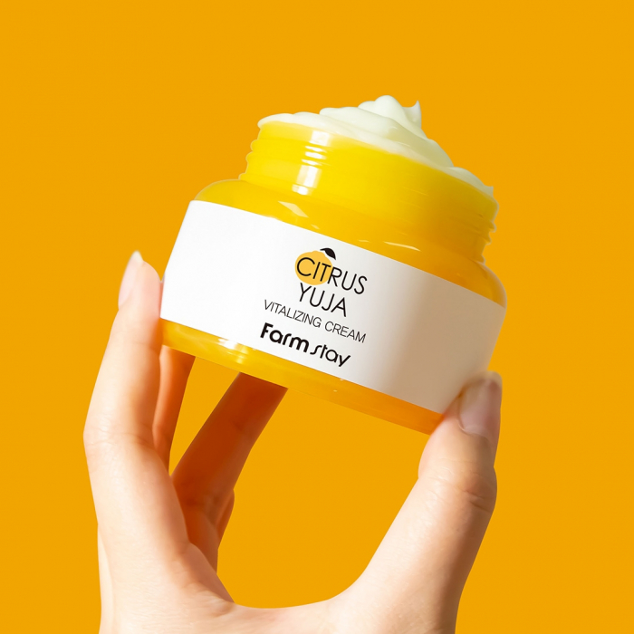 Crema pentru fata revitalizanta cu efect antirid si luminozitate Farmstay Citrus Yuja Vitalizing 100g [4]