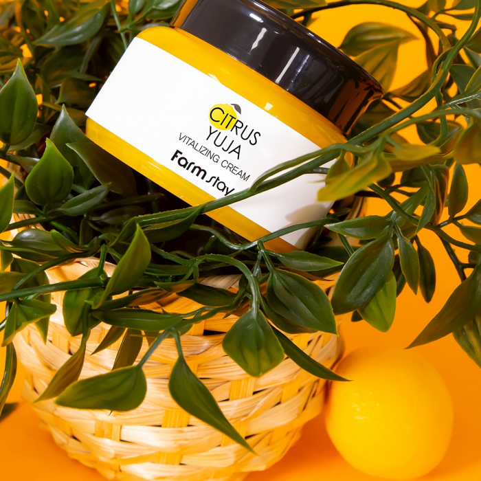 Crema pentru fata revitalizanta cu efect antirid si luminozitate Farmstay Citrus Yuja Vitalizing 100g [6]