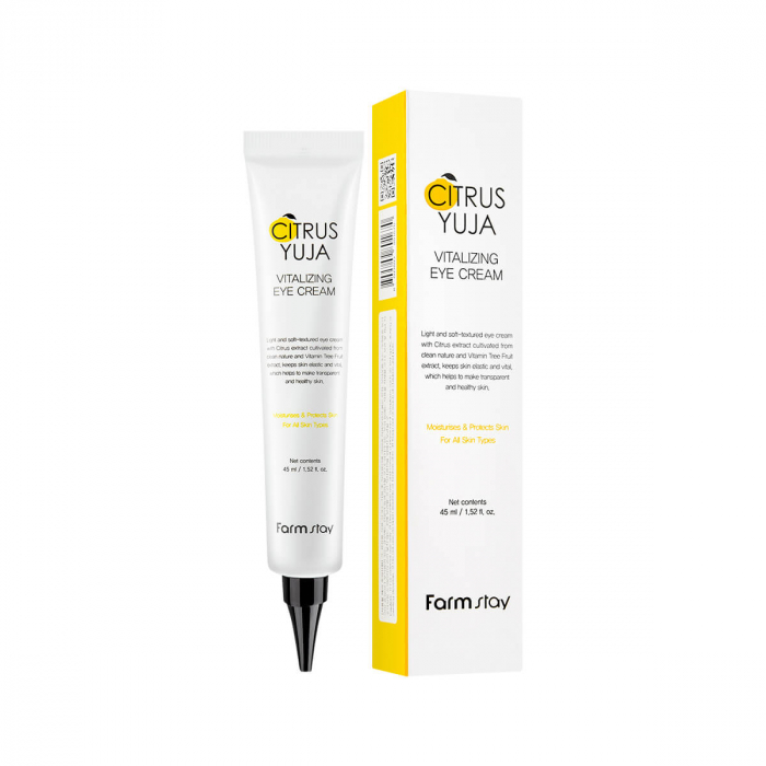 Crema pentru ochi revitalizanta cu efect antirid si luminozitate Farmstay Citrus Yuja Vitalizing 45ml [2]