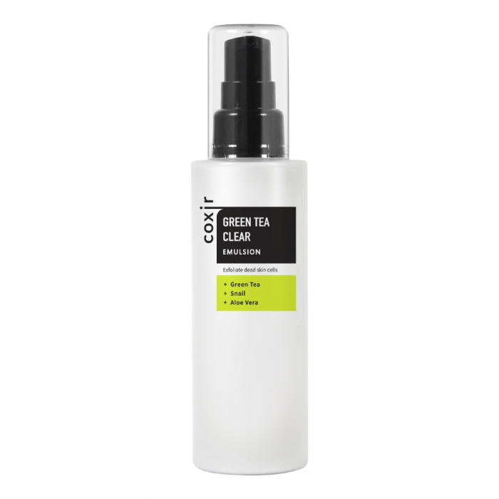 Emulsie de fata pentru ingrijirea tenului sensibil ten coxir green tea clear 100ml