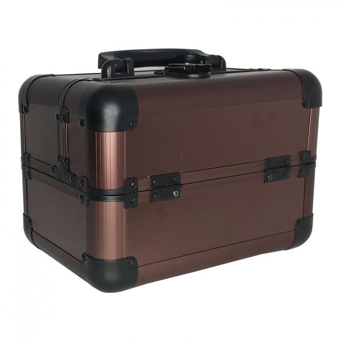 Geanta pentru cosmetice 26x18x18cm Maro Bronz [2]