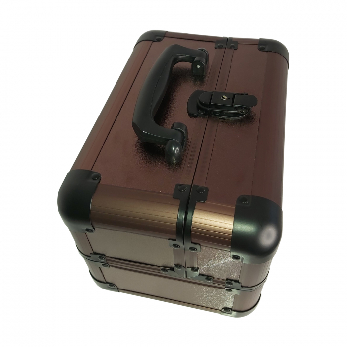 Geanta pentru cosmetice 26x18x18cm Maro Bronz [5]
