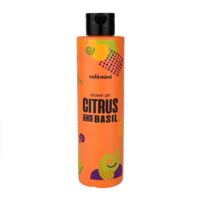 Gel de dus cafe mimi citrus and basil cu aroma tropicala si extracte naturale de mandarine, busuioc, unt de shea si uleiuri de citrice 300ml