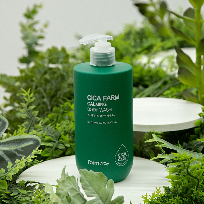 Gel de dus hidratant calmant hipoalergenic Farmstay Cica Farm Calming Body Wash 500ml [2]
