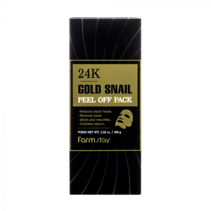 Masca Peel Off pentru curatare fata in profunzime Farmstay 24K Gold Snail 100gr [5]