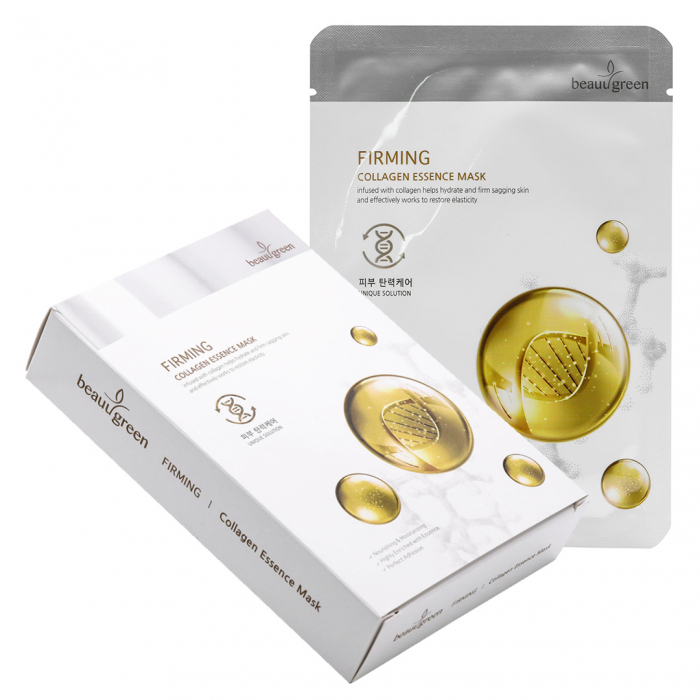 Masca textila de fata cu ser antirid hidratant si fermitate Beauugreen Firming Collagen 23gr [2]