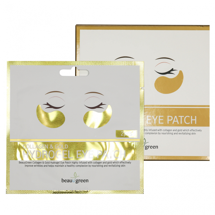 Plasturi anticearcan de ochi cu ser antirid si luminozitate Beauugreen Collagen & Gold Eye Patch 2bc/4gr [2]
