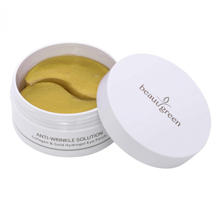 Plasturi anticearcan de ochi cu ser antirid si luminozitate Beauugreen Collagen & Gold Eye Patch 60bc/90g [4]