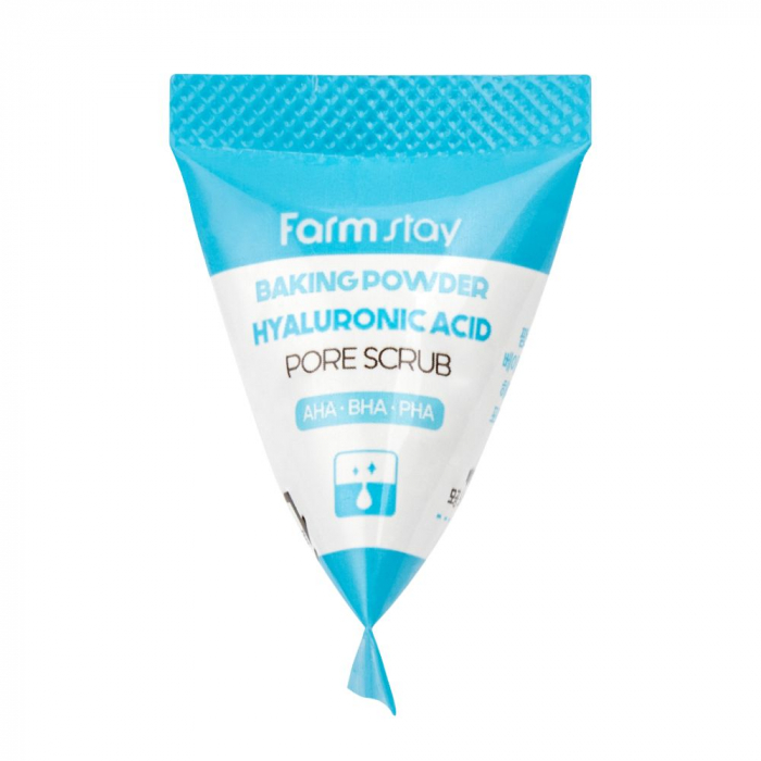 Scrub exfoliant pentru fata cu efect hidratant racoritor Farmstay Baking Powder Hyaluronic Acid Pore Scrub 25bc x 7gr [2]