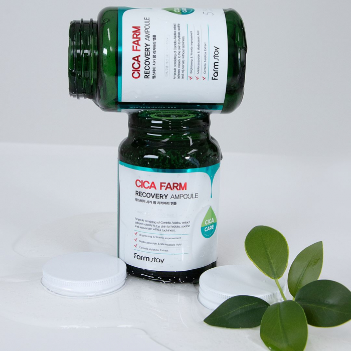 Ser concentrat pentru fata hidratant calmant cu efect antirid Farmstay Cica Farm Recovery Ampoule 250ml [9]